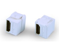 Вставка формата Keystone Hyperline KJ1-HDMI-AS18-WH Jack с проходным адаптером HDMI 2.0 247089