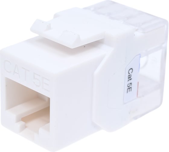 Вставка Keystone Hyperline KJ8-8P8C-C5e-180-WH Jack RJ-45(8P8C), категория 5e, тип 180 градусов 426192