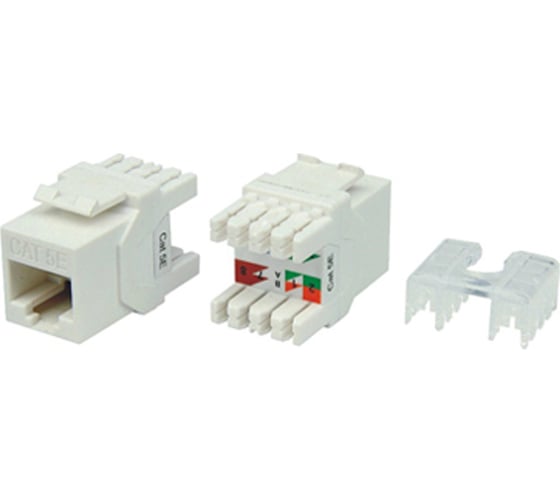 Вставка Keystone Hyperline KJ8-8P8C-C5e-180-WH Jack RJ-45(8P8C), категория 5e, тип 180 градусов 426192