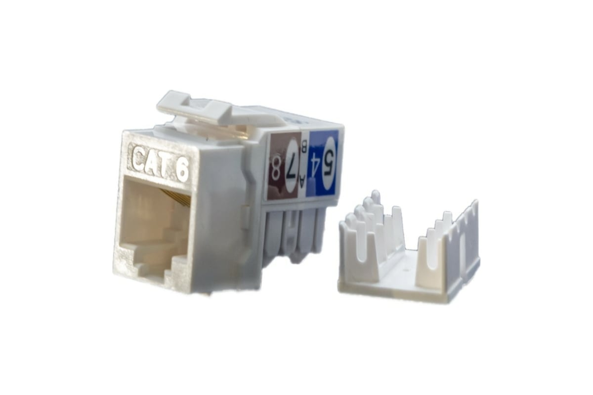 Вставка Keystone Hyperline KJ9-8P8C-C6-90-WH Jack RJ-45(8P8C ...