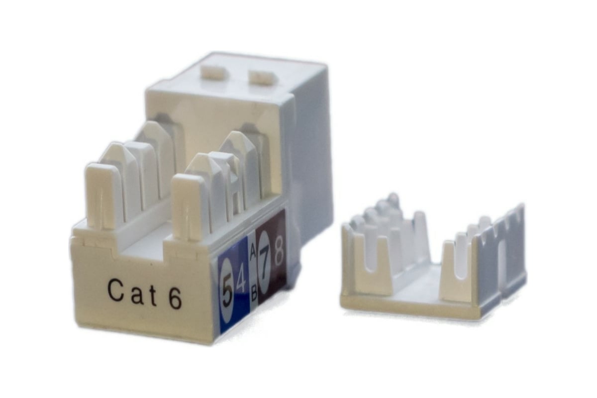 Вставка Keystone Hyperline KJ9-8P8C-C6-90-WH Jack RJ-45(8P8C ...
