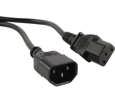 Кабель питания монитор-компьютер Hyperline PWC-IEC13-IEC14-0.5-BK IEC 320 C13 - IEC 320 C14 43792