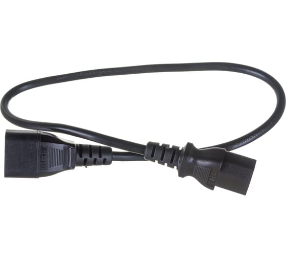 Кабель питания монитор-компьютер Hyperline PWC-IEC13-IEC14-0.5-BK IEC 320 C13 - IEC 320 C14 43792