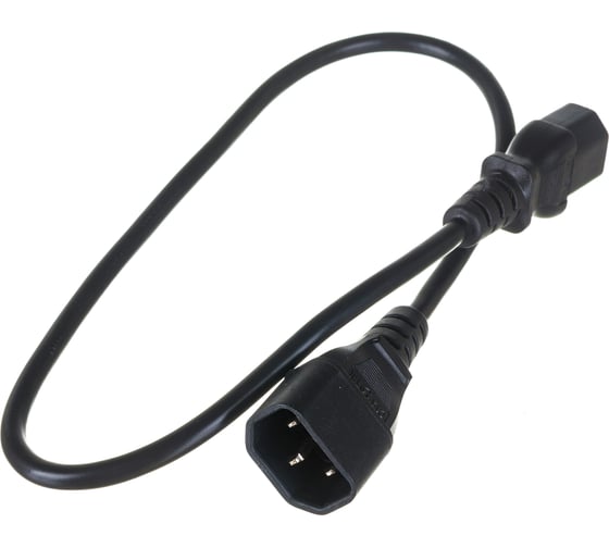 Кабель питания монитор-компьютер Hyperline PWC-IEC13-IEC14-0.5-BK IEC 320 C13 - IEC 320 C14 43792