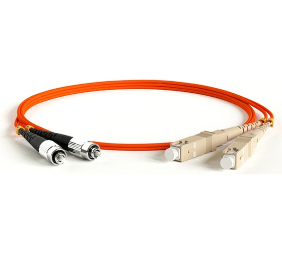 Патч-корд Hyperline FC-D2-62-FC/PR-SC/PR-H-2M-LSZH-OR волоконно-оптический (шнур) MM 62.5/12 239519 1