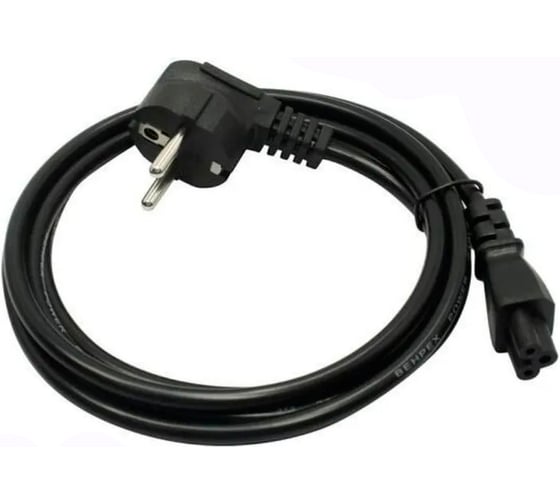 Кабель питания КОМПАНИЯ ФОРТОН сетевой шнур для ноутбука, монитора, C5, 3pin, 220V, 0.5 метра, чёрный (кратно 5шт) ВИ219 1