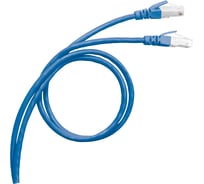 Шнур коммутационный Legrand RJ 45 - категория 6 - SF/UTP - PVC - экранированный - 1 м - голубой 051752