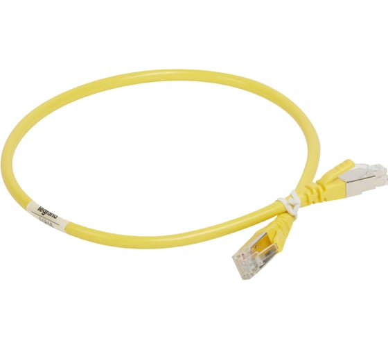 Шнур коммутационный Legrand RJ 45 - категория 6a - S/FTP - PVC - экранированный - 0,5 м - желтый 051816 1
