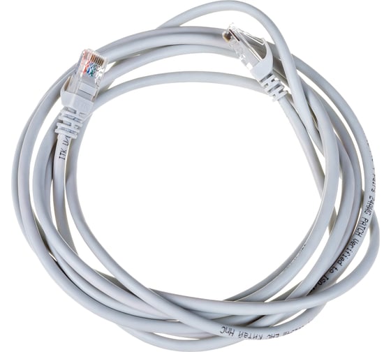 Коммутационный шнур ITK патч-корд, кат.5Е UTP, 3м, серый PC01-C5EU-3M