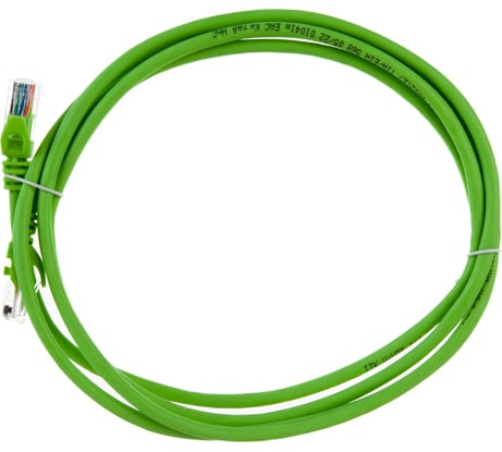 Коммутационный шнур ITK патч-корд, кат.5Е UTP, 2м, зеленый PC02-C5EU-2M