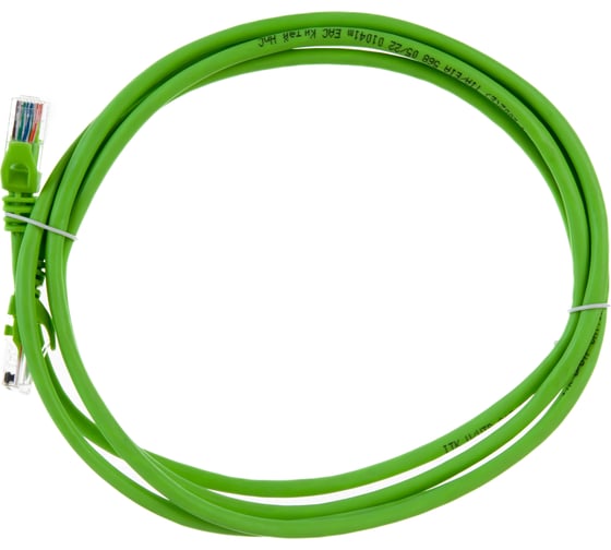 Коммутационный шнур ITK патч-корд, кат.5Е UTP, 2м, зеленый PC02-C5EU-2M