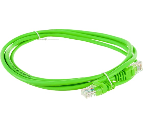Коммутационный шнур ITK патч-корд, кат.5Е UTP, 2м, зеленый PC02-C5EU-2M