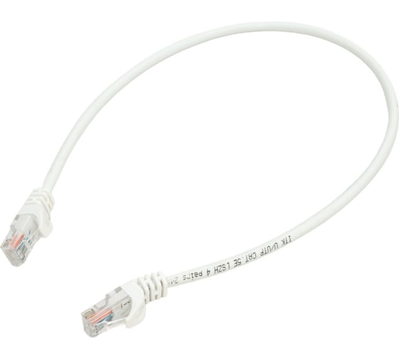 Коммутационный шнур ITK кат. 5Е UTP LSZH 0,5м белый PC08-C5EUL-05M