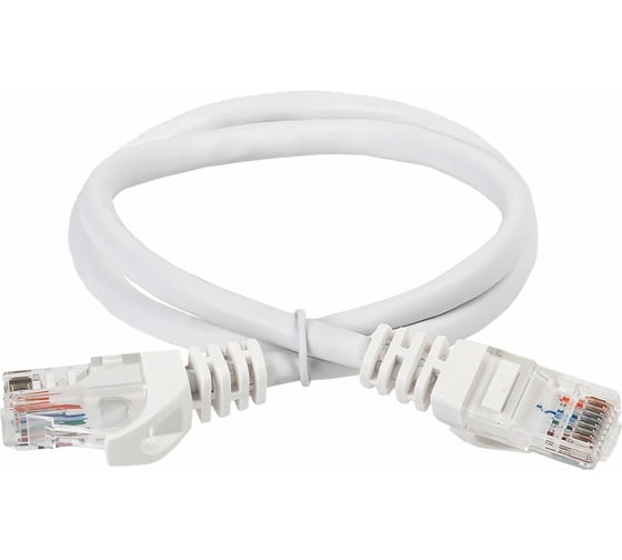 Коммутационный шнур ITK кат. 5Е UTP LSZH 2м белый PC08-C5EUL-2M