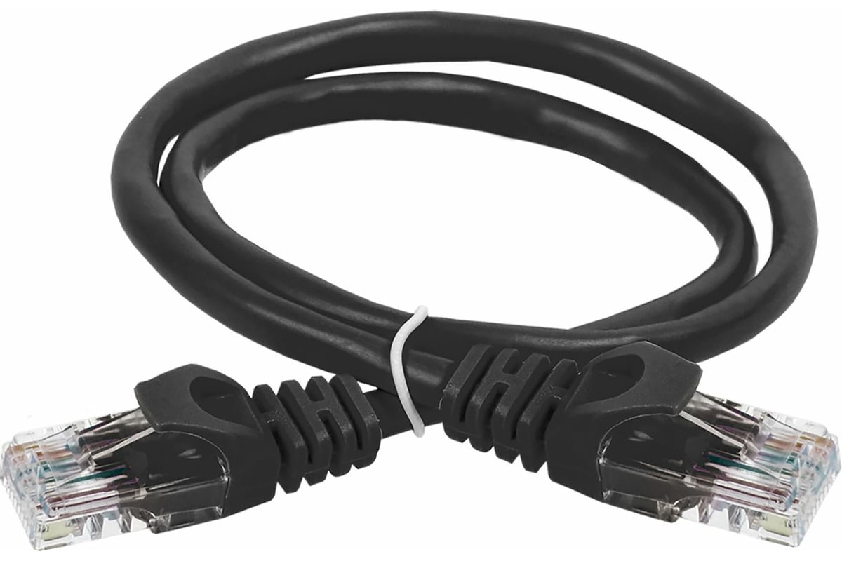 Коммутационный шнур патч-корд IEK ITK кат.5Е UTP, 0,5м, черный PC09 ...