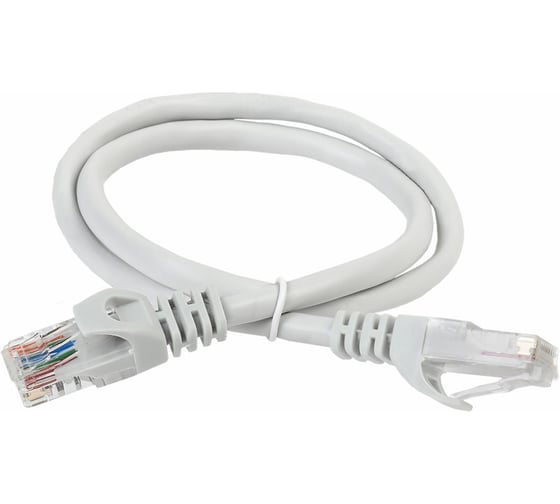 Коммутационный шнур ITK патч-корд, кат.6 UTP, 1м, серый PC01-C6U-1M