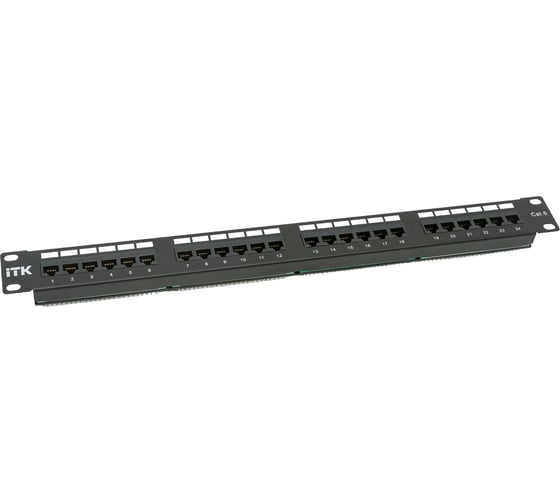 Патч-панель IEK ITK 1U кат.6 UTP, 24 порта Dual PP24-1UC6U-D05