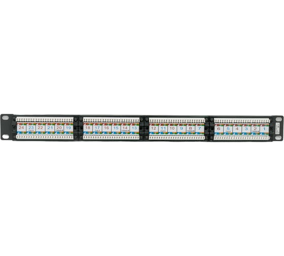 Патч-панель IEK ITK 1U кат.6 UTP, 24 порта Dual PP24-1UC6U-D05