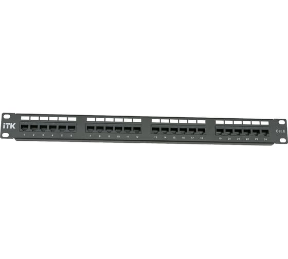 Патч-панель IEK ITK 1U кат.6 UTP, 24 порта Dual PP24-1UC6U-D05