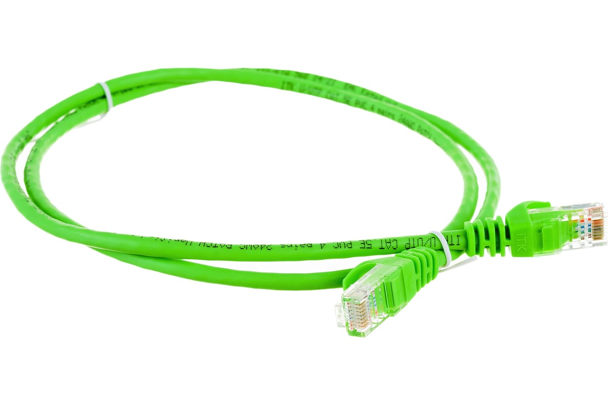  шнур патч-корд IEK ITK кат.5Е UTP, 1м, зеленый PC02-C5EU .