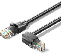 Патч-корд VENTION прямой UTP cat.6, RJ45/RJ45 угол 90гр.вниз - 2м. Черный IBWBH