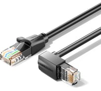 Патч-корд VENTION прямой UTP cat.6, RJ45/RJ45 угол 90гр.вверх - 1м. Черный IBVBF