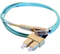 Шнур оптоволоконный Legrand OM3, многомодовый, SC/LC, 2 м, цвет морской волны 032613