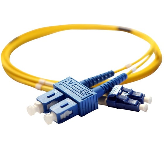 Шнур оптоволоконный Legrand OS1/2, одномодовый, SC/LC, 3 м, желтый 032605 1
