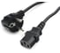 Кабель питания Cablexpert 1м, Schuko- C13, VDE, 10А, черный, с заземлением, пакет PC-186-VDE-1M 3