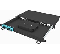 Кросс оптический стоечный выдвижной TopLAN 19, 16 SC/UPC адаптеров, многомодовый ОМ3, 1U, черный, укомплектованный, КРСв-Top-1U-16SC/U-OM3-BK