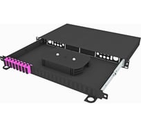 Кросс оптический стоечный выдвижной TopLAN 19, 16 SC/UPC адаптеров, многомодовый ОМ4, 1U, черный, укомплектованный, КРСв-Top-1U-16SC/U-OM4-BK