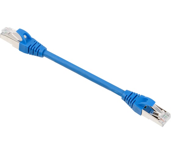 Патч-корд Advant Ethernet CAT6a, 2xRJ45, S/FTP, 4 пары (AWG26), оболочка LSZH, длина 0.15 м, цвет: синий ADV6a-SPC015-LB 1