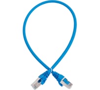 Патч-корд Advant Ethernet CAT6a, 2xRJ45, S/FTP, 4 пары (AWG26), оболочка LSZH, длина 0.5 м, цвет: синий ADV6a-SPC005-LB