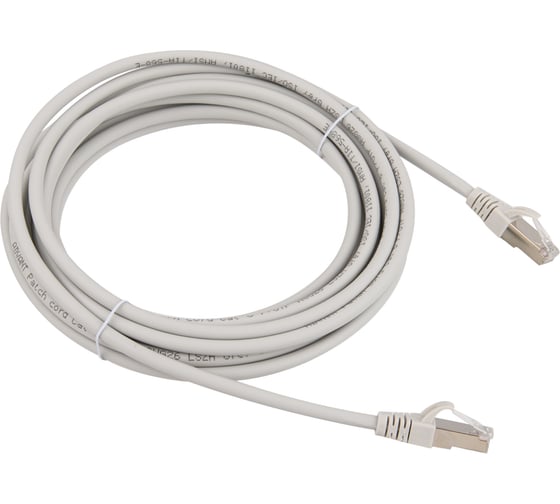 Патч-корд Advant Ethernet CAT6, 2xRJ45, FTP, 4 пары (AWG26), оболочка LSZH, длина 5 м, цвет: серый ADV6-FPC05-LG 1