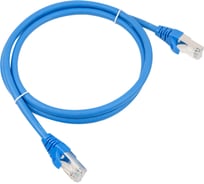 Патч-корд Advant Ethernet CAT6a, 2xRJ45, S/FTP, 4 пары (AWG26), оболочка LSZH, длина 1 м, цвет: синий ADV6a-SPC01-LB
