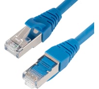 Патч-корд Advant Ethernet CAT6a, 2xRJ45, S/FTP, 4 пары (AWG26), оболочка LSZH, длина 1 м, цвет: синий ADV6a-SPC01-LB
