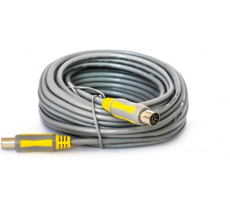 Антенный удлинитель delink TVгнездо - TVштекер 15,0м Grey пластик TVPJ150P 6973