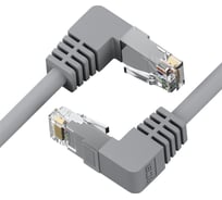 Прямой литой патч-корд GCR 3.0m UTP категории 6, серый, верхний угол, ethernet high speed, RJ45, VIV53I342
