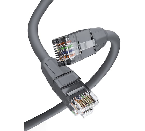 Прямой патч-корд GCR 0.3m LSZH UTP категории 6, серый, 24 AWG, ethernet high speed, RJ45, VIV53I081 1