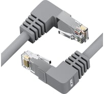 Прямой литой патч-корд RJ45 GCR 2.0m UTP категории 6, серый, верхний угол, ethernet high speed, VIV53I341