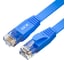 Плоский прямой патч-корд RJ45 GCR 0.15m, UTP медь категории 6, синий, 30 AWG, 10 Гбит/с, VIV52I846 1