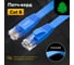 Плоский прямой патч-корд RJ45 GCR 0.15m, UTP медь категории 6, синий, 30 AWG, 10 Гбит/с, VIV52I846 2