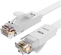 Прямой плоский патч-корд RJ45 GCR PROF 1.5m, UTP медь категории 6, белый, 30 AWG, 10 Гбит/с, VIV51I788