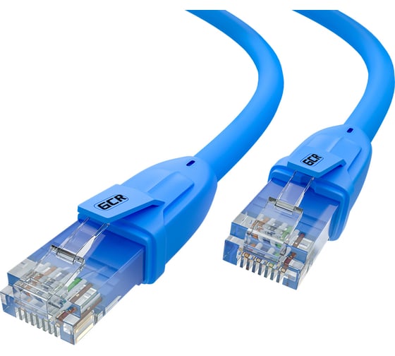 Прямой литой патч-корд RJ45 GCR 0.75m UTP категории 6, синий, 24 AWG, ethernet high speed, VIV52I399 1
