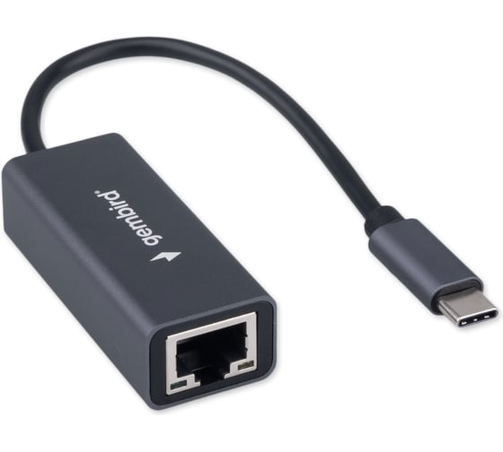 Сетевой адаптер Gembird Ethernet Type-C USB 3.0 - Gigabit Ethernet adapter, алюминий, RTL8153, NIC-U8 1