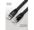 Плоский прямой патч-корд RJ45 GCR PROF 0.3m, UTP медь категории 6, черный, 30 AWG, 10 Гбит/с, VIV52I685 6