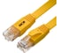 Плоский прямой патч-корд RJ45 GCR PROF 7.5m, UTP медь категории 6, желтый, 30 AWG, 10 Гбит/с, VIV52I831 1