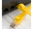 Плоский прямой патч-корд RJ45 GCR PROF 5.0m, UTP медь категории 6, желтый, 30 AWG, 10 Гбит/с, VIVLNIC622-5.0m 2