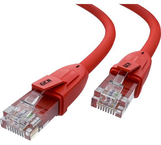 Прямой литой патч-корд RJ45 GCR 0.3m UTP категории 6, красный, 24 AWG, ethernet high speed, VIV52I703 1