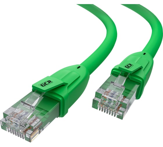 Прямой литой патч-корд RJ45 GCR 0.2m UTP категории 6, зеленый, 24 AWG, ethernet high speed, VIV52I947
